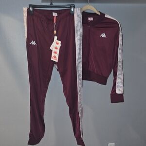 NWT Kappa 222 Banda Wastoria Slim Fit Track Suit. Violet-Pink. XL